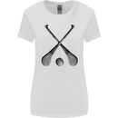 Hurling Bats and Ball Womens Wider Cut T-Shirt White