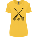 Hurling Bats and Ball Womens Wider Cut T-Shirt Yellow