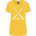 Hurling Bats and Ball Womens Wider Cut T-Shirt Yellow
