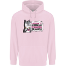 Husky Alaskan I Dont Like People Mornings Childrens Kids Hoodie Light Pink