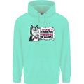 Husky Alaskan I Dont Like People Mornings Childrens Kids Hoodie Peppermint