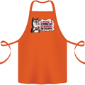 Husky Alaskan I Dont Like People Mornings Cotton Apron 100% Organic Orange