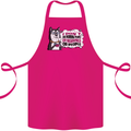 Husky Alaskan I Dont Like People Mornings Cotton Apron 100% Organic Pink