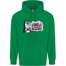 Husky Alaskan I Dont Like People Mornings Mens 80% Cotton Hoodie Irish Green