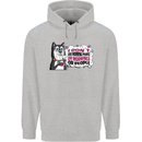 Husky Alaskan I Dont Like People Mornings Mens 80% Cotton Hoodie Sports Grey