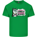Husky Alaskan I Dont Like People Mornings Mens Cotton T-Shirt Tee Top Irish Green