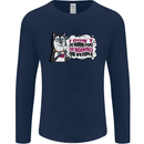 Husky Alaskan I Dont Like People Mornings Mens Long Sleeve T-Shirt Navy Blue