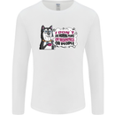 Husky Alaskan I Dont Like People Mornings Mens Long Sleeve T-Shirt White