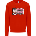 Husky Alaskan I Dont Like People Mornings Mens Sweatshirt Jumper Bright Red