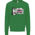 Husky Alaskan I Dont Like People Mornings Mens Sweatshirt Jumper Irish Green