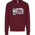 Husky Alaskan I Dont Like People Mornings Mens Sweatshirt Jumper Maroon