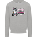 Husky Alaskan I Dont Like People Mornings Mens Sweatshirt Jumper Sports Grey