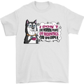 Husky Alaskan I Dont Like People Mornings Mens T-Shirt 100% Cotton White