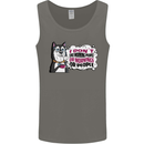 Husky Alaskan I Dont Like People Mornings Mens Vest Tank Top Charcoal