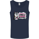 Husky Alaskan I Dont Like People Mornings Mens Vest Tank Top Navy Blue