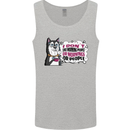 Husky Alaskan I Dont Like People Mornings Mens Vest Tank Top Sports Grey