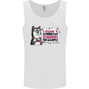 Husky Alaskan I Dont Like People Mornings Mens Vest Tank Top White