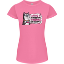 Husky Alaskan I Dont Like People Mornings Womens Petite Cut T-Shirt Azalea