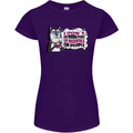 Husky Alaskan I Dont Like People Mornings Womens Petite Cut T-Shirt Purple