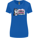 Husky Alaskan I Dont Like People Mornings Womens Wider Cut T-Shirt Royal Blue