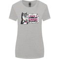 Husky Alaskan I Dont Like People Mornings Womens Wider Cut T-Shirt Sports Grey