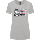 Husky Alaskan I Dont Like People Mornings Womens Wider Cut T-Shirt Sports Grey