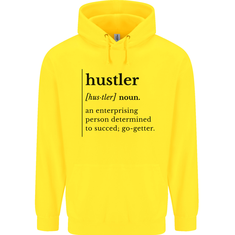 Hustler Definition Entrepreneur Hustle Childrens Kids Hoodie Yellow