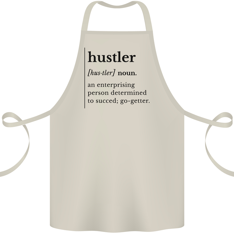 Hustler Definition Entrepreneur Hustle Cotton Apron 100% Organic Natural