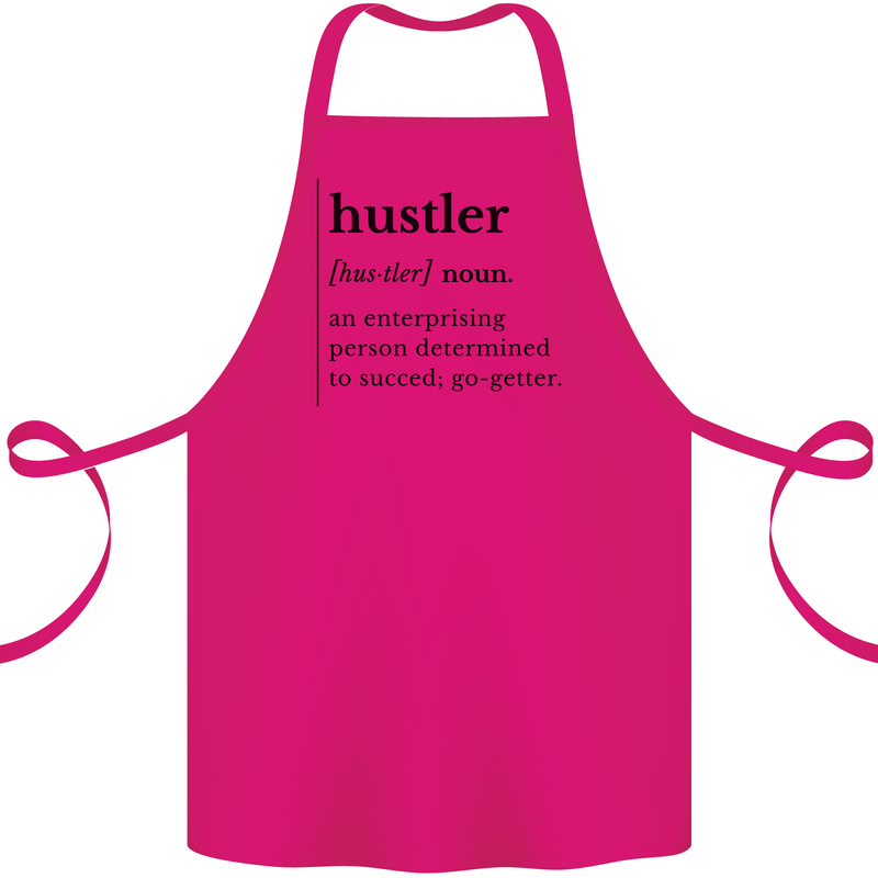 Hustler Definition Entrepreneur Hustle Cotton Apron 100% Organic Pink