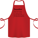 Hustler Definition Entrepreneur Hustle Cotton Apron 100% Organic Red
