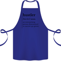 Hustler Definition Entrepreneur Hustle Cotton Apron 100% Organic Royal Blue