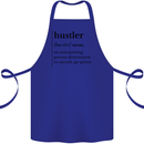 Hustler Definition Entrepreneur Hustle Cotton Apron 100% Organic Royal Blue