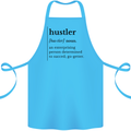 Hustler Definition Entrepreneur Hustle Cotton Apron 100% Organic Turquoise