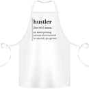 Hustler Definition Entrepreneur Hustle Cotton Apron 100% Organic White