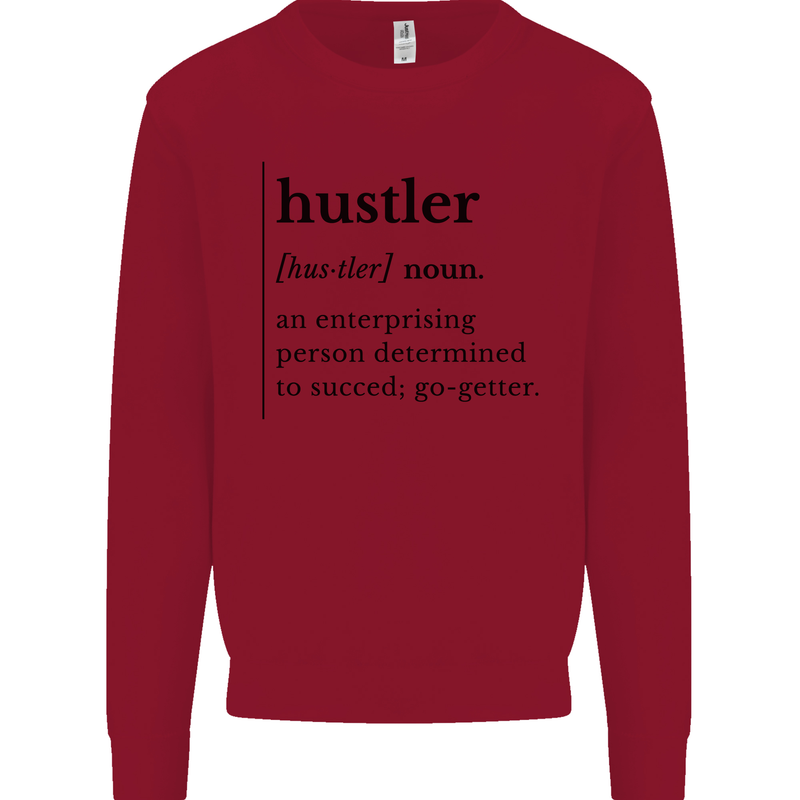Hustler Definition Entrepreneur Hustle Kids Sweatshirt Jumper Red