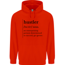 Hustler Definition Entrepreneur Hustle Mens 80% Cotton Hoodie Bright Red