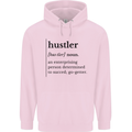 Hustler Definition Entrepreneur Hustle Mens 80% Cotton Hoodie Light Pink