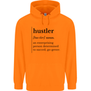 Hustler Definition Entrepreneur Hustle Mens 80% Cotton Hoodie Orange