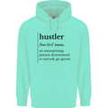 Hustler Definition Entrepreneur Hustle Mens 80% Cotton Hoodie Peppermint