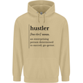 Hustler Definition Entrepreneur Hustle Mens 80% Cotton Hoodie Sand