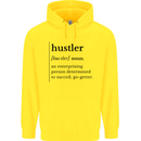 Hustler Definition Entrepreneur Hustle Mens 80% Cotton Hoodie Yellow