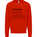 Hustler Definition Entrepreneur Hustle Mens Sweatshirt Jumper Bright Red