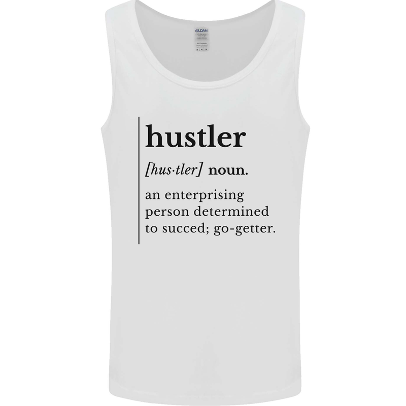 Hustler Definition Entrepreneur Hustle Mens Vest Tank Top White