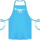 I Am Awesome Funny Dinosaur T-Rex Cotton Apron 100% Organic Turquoise