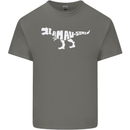 I Am Awesome Funny Dinosaur T-Rex Mens Cotton T-Shirt Tee Top Charcoal