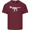 I Am Awesome Funny Dinosaur T-Rex Mens Cotton T-Shirt Tee Top Maroon