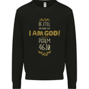 I Am God Psalm 46:10 Christian Jesus God Christ Mens Sweatshirt Jumper Black
