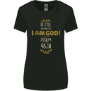 I Am God Psalm 46:10 Christian Jesus God Christ Womens Wider Cut T-Shirt Black