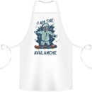 I Am the Avalanche Funny Snowboarding Cotton Apron 100% Organic White