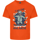 I Am the Avalanche Funny Snowboarding Kids T-Shirt Childrens Orange